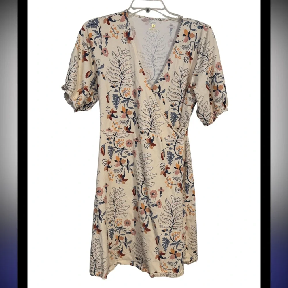Spartina Alisa Wrap Dress - Cream Parade Floral Vine‎ Size small - Picture 2 of 4